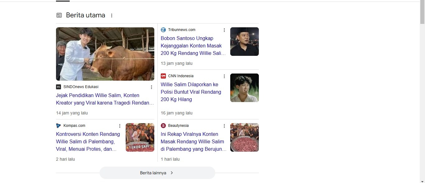 viral rendang Willie Salim